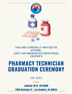 Pharmacy Technician Graduation Flyer